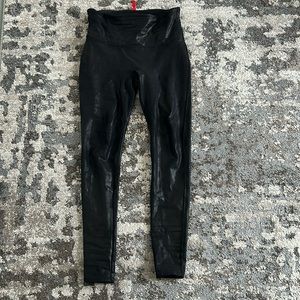 Spanx Black Faux Leather Leggings